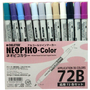 Deleter Neo Pico Color Set B - 72 Vibrant Colors - YOYO JAPAN