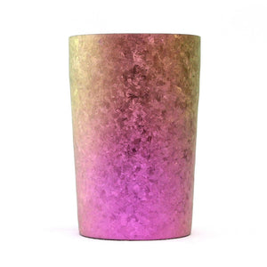 Horie Niigata Prefecture Tsubame Titanium Double Tumbler Kiln Creation 270Cc Light Gradation Pink Japan T09Km270Gp - YOYO JAPAN