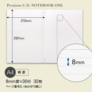 Nippon Note Apica Premium Cd A4 Lined Notebook Cdssa4Y - YOYO JAPAN