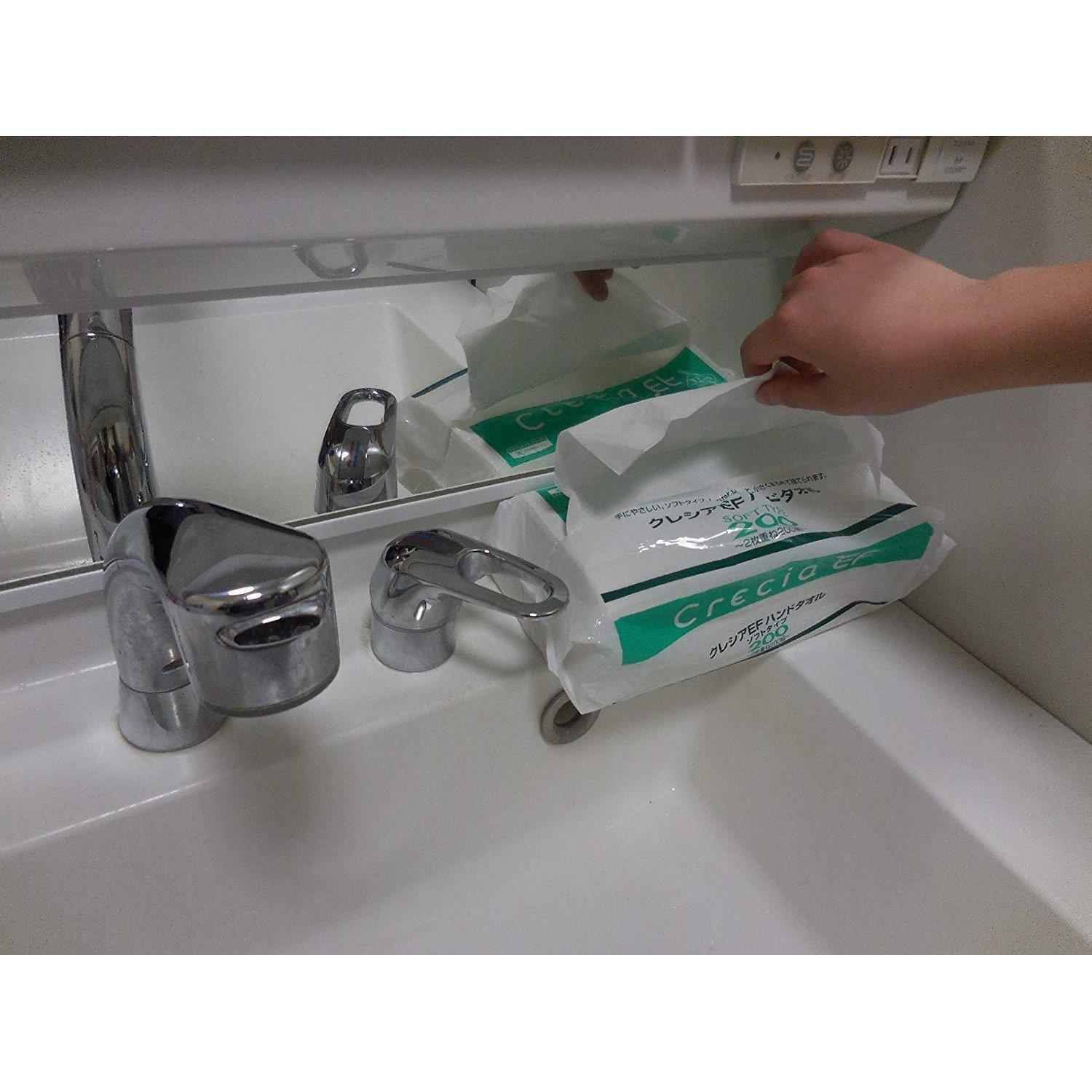 Crecia High Absorbing 2-Ply Soft Paper Hand Towel 200ct. (Pack of 3) - YOYO JAPAN