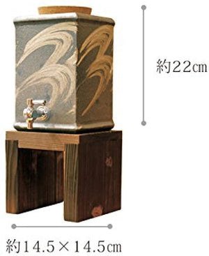 Nishiyama Shigaraki Ware Modern Corner Shochu Server G5-3301 Japan - YOYO JAPAN