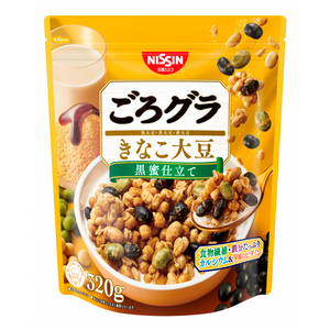 Nissin Gorogura Black Soybeans Granola Kuromitsu Kinako Flavor 320g - YOYO JAPAN