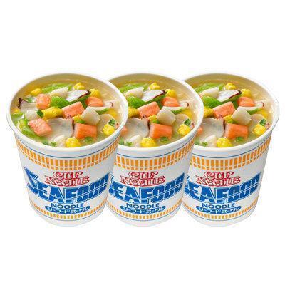 Nissin Instant Cup Noodles Seafood Flavor (Pack of 3) - YOYO JAPAN