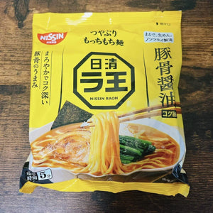 Nissin Raoh Tonkotsu Shoyu Soy Sauce Instant Ramen 3 Servings - YOYO JAPAN