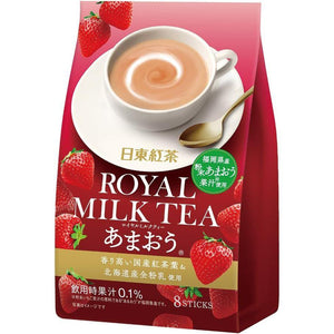 Nittoh Kocha Instant Royal Milk Tea Amaou Strawberry Flavor 8 Sticks - YOYO JAPAN