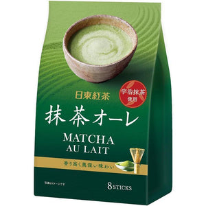 Nittoh Tea Matcha Green Tea Latte Powder (Matcha Au Lait) 8 Sticks - YOYO JAPAN