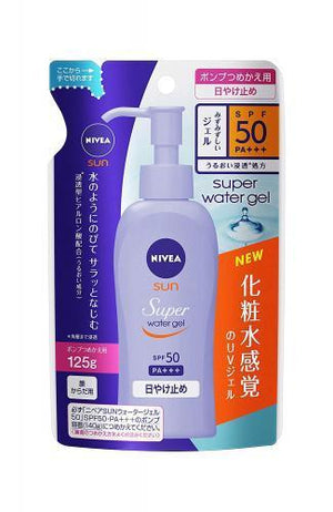 Nivea Super Water Gel SPF50 PA++++ Pump Refill 125g - YOYO JAPAN