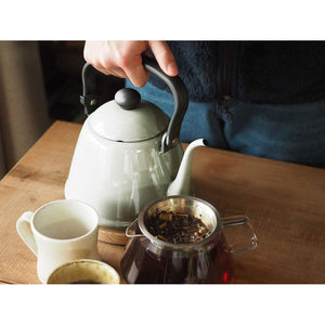 Noda Horo Drip Kettle II Japanese Enamel Gooseneck Kettle Black DK-200BK - YOYO JAPAN