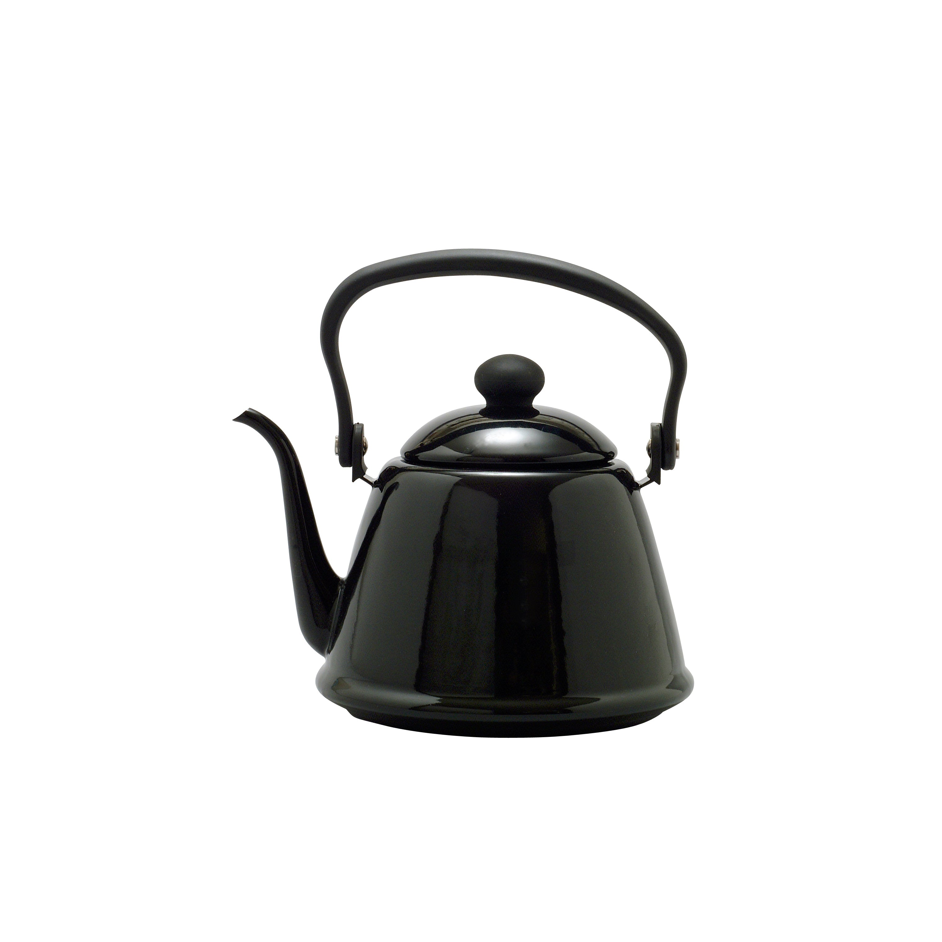 Noda Horo Drip Kettle II Japanese Enamel Gooseneck Kettle Black DK-200BK - YOYO JAPAN