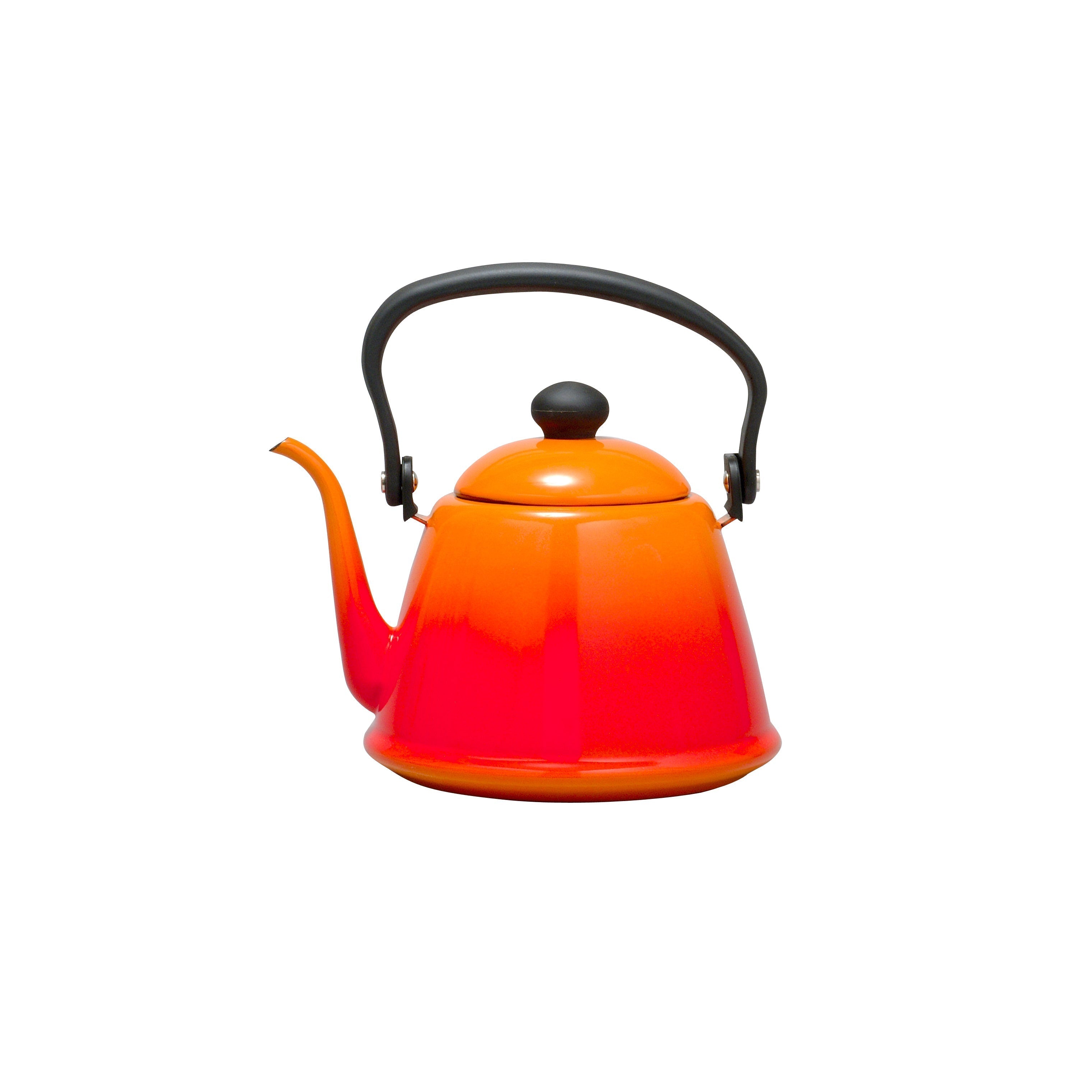 Noda Horo Drip Kettle II Japanese Enamel Gooseneck Kettle Orange DK-200OR - YOYO JAPAN