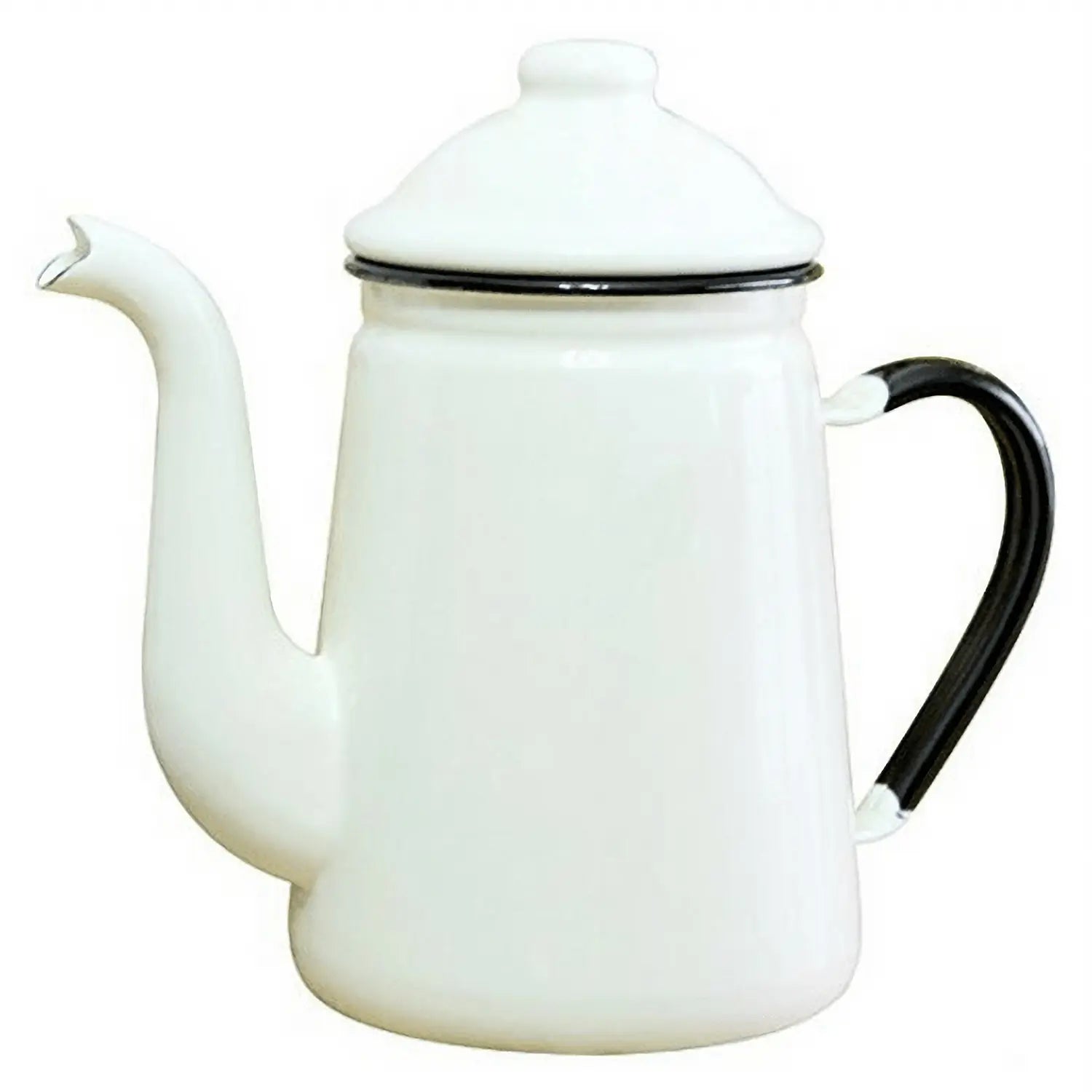 Noda Horo Enamel Coffee Pot #11 - White - YOYO JAPAN