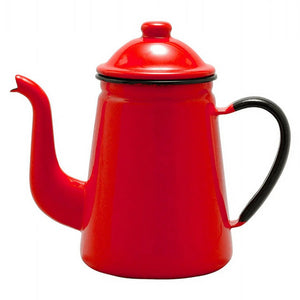 Noda Horo Enamel Coffee Pot #13 - Red - YOYO JAPAN