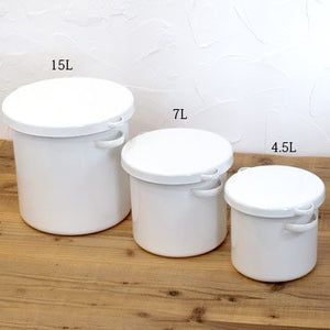 Noda Horo Round Stocker 18Cm Japan Rice Bin Storage Container 3.5Kg - YOYO JAPAN