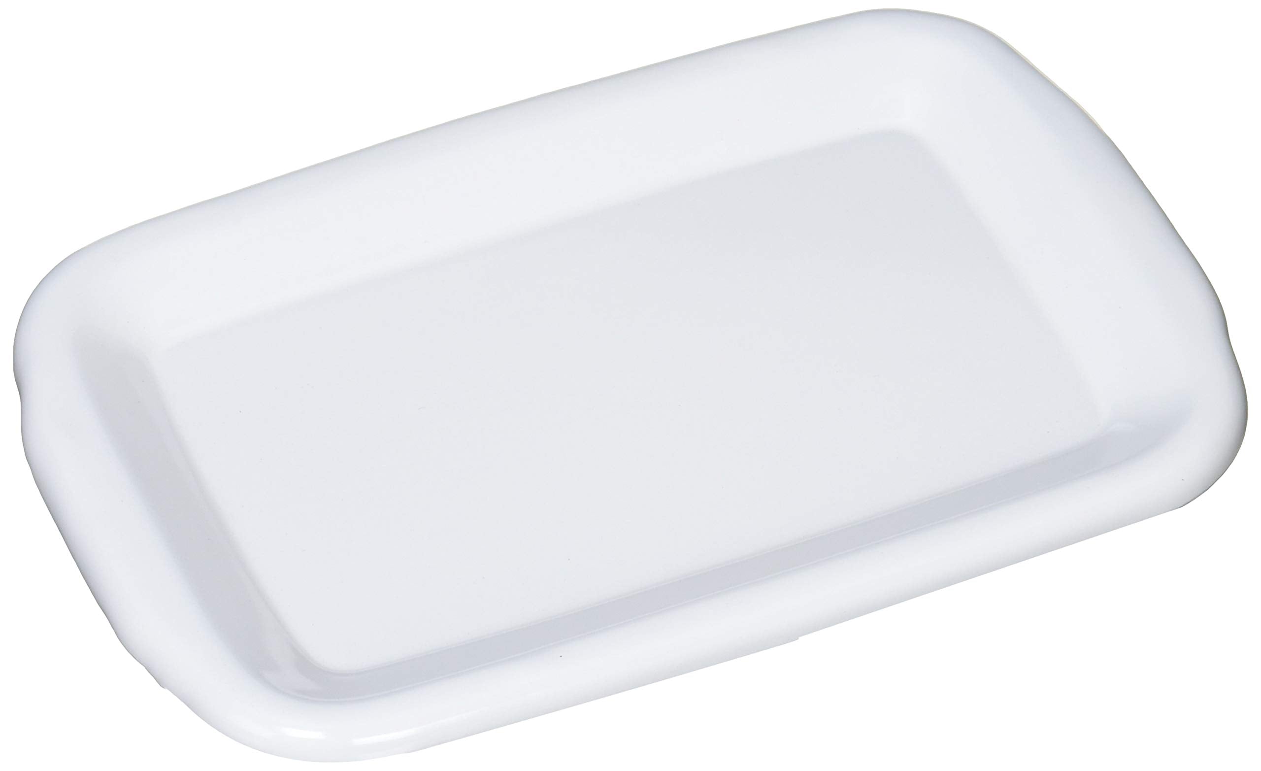 Noda Horo White Series Enamel Lid For Rectangle Deep M Made In Japan - YOYO JAPAN