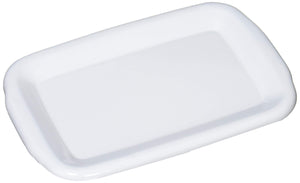 Noda Horo White Series Enamel Lid For Rectangle Deep M Made In Japan - YOYO JAPAN