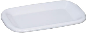 Noda Horo White Series Enamel Lid For Rectangular Deep S Made In Japan - Hff-S - YOYO JAPAN