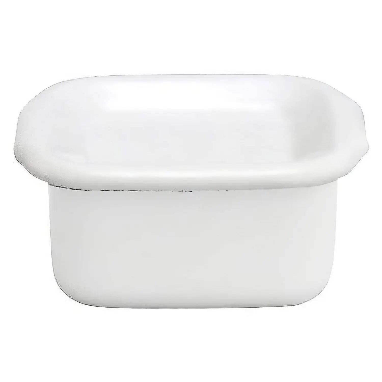 Noda Horo White Series Enamel Square Food Containers With Enamel Lid Small - YOYO JAPAN