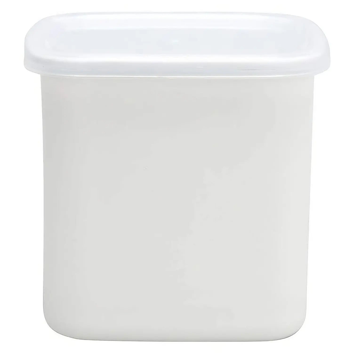 Noda Horo White Series Enamel Square Food Containers With Lid Large - YOYO JAPAN