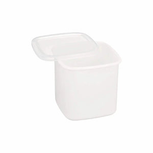 Noda Horo White Series Enamel Square Food Containers With Lid Medium - YOYO JAPAN