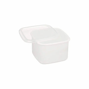 Noda Horo White Series Enamel Square Food Containers With Lid Small - YOYO JAPAN
