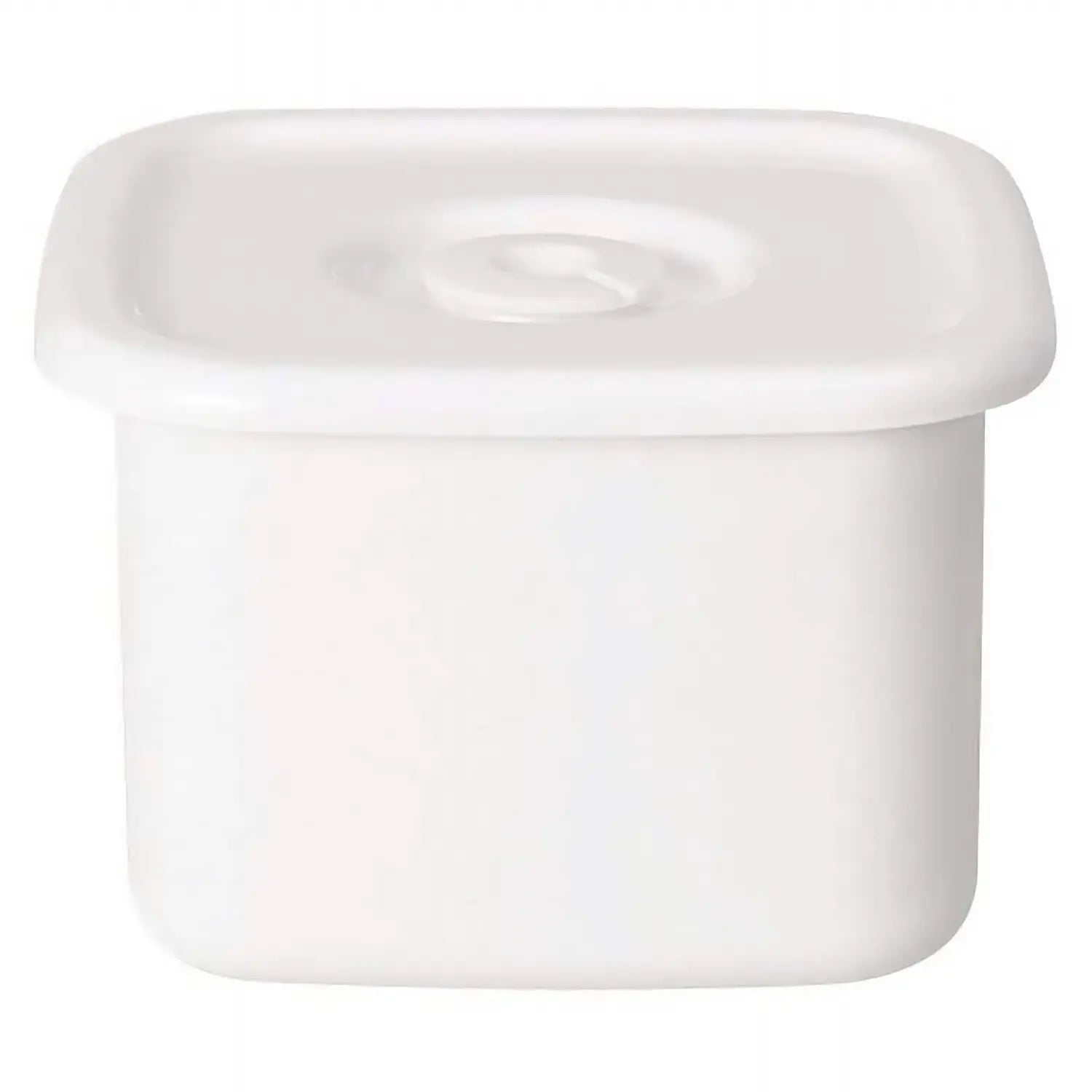 Noda Horo White Series Enamel Square Food Containers With Sealed Lid Medium - YOYO JAPAN