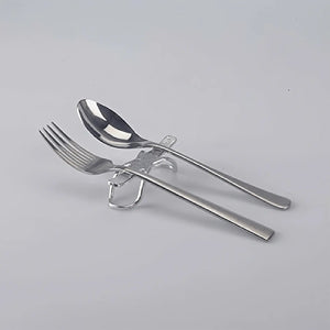 Nousaku Hand-Crafted Cast Tinware Hachi 8 Cutlery Rests (Set Of 2) - YOYO JAPAN