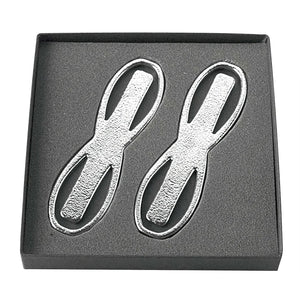 Nousaku Hand-Crafted Cast Tinware Hachi 8 Cutlery Rests (Set Of 2) - YOYO JAPAN