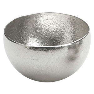 Nousaku Hand-Crafted Cast Tinware Kuzushi Yure Misshapen Swing Cold Sake Cup 130ml - Silver - YOYO JAPAN