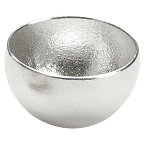Nousaku Hand-Crafted Cast Tinware Kuzushi Yure Misshapen Swing Cold Sake Cup 40ml - Silver - YOYO JAPAN