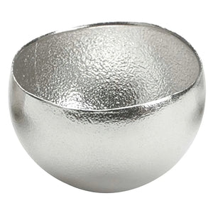 Nousaku Hand-Crafted Cast Tinware Kuzushi Yure Misshapen Swing Cold Sake Cup 70ml - Silver - YOYO JAPAN