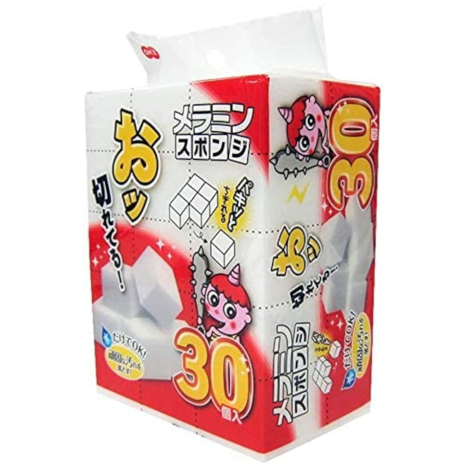 Ohe Melamine Sponge White Cube 4X4X3.1Cm Japan - 30 Pieces Removes Dirt With Just Water - Ichigekun - YOYO JAPAN