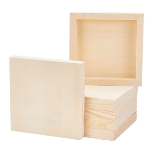 Olycraft 8 Pcs Canvas Art Supplies Wooden Drawing Board Japan - Pine Tree Frame Square Wood Frame Unfinished Clay Art Crafts Room Decoration - YOYO JAPAN