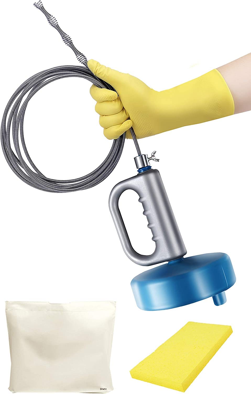 Omahat Pipe Cleaner Wire Drain Gloves Storage Bag Sponge Instruction Manual Commercial Cleaning Brush (5M) - Made In Japan - YOYO JAPAN