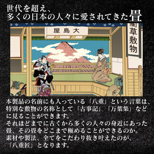 Ooshimaya Japanese Tatami Igusa 60X60Cm 2Cm Thickness Off-White Set Of 4 - YOYO JAPAN