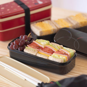 Osk Waon 2-Tier Nestable Bento Lunch Box With Chopsticks & Lunch Bag Set - YOYO JAPAN