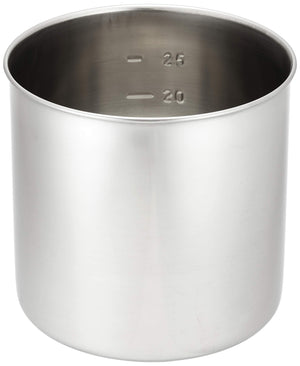 Endo Shoji Oya Seisakusho Akt13016 16Cm Japanese Molybdenum Steel Round Kitchen Pot W/Scale - YOYO JAPAN