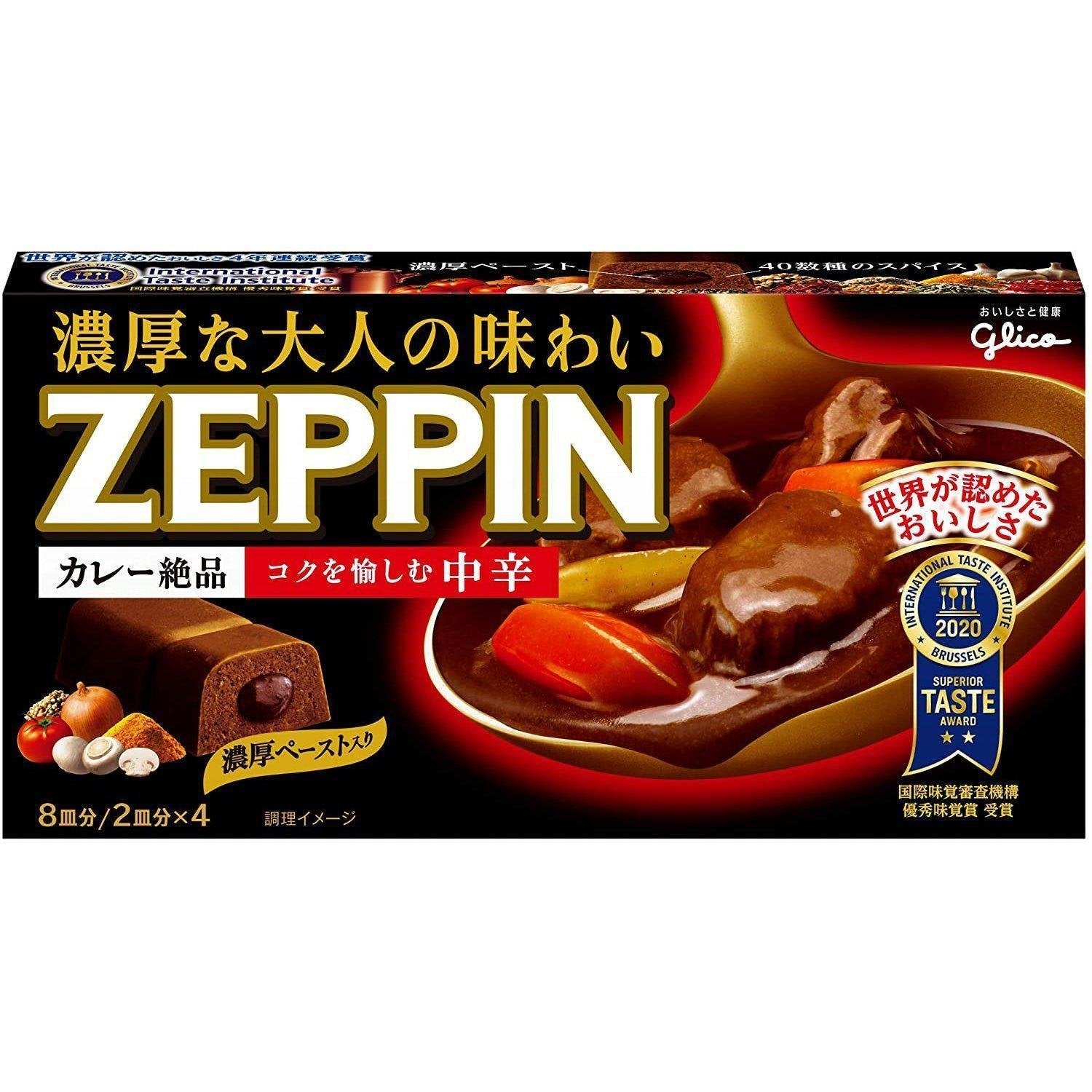 Glico Zeppin Japanese Curry Roux Blocks Medium-Hot 175g - YOYO JAPAN