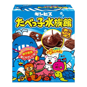 Ginbis Tabekko Suizokukan Sea Animal Shaped Chocolate Biscuits 50g (Pack of 10) - YOYO JAPAN