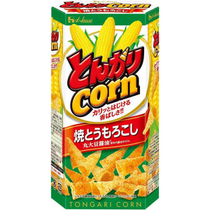 House Tongari Corn Japanese Cone Shaped Chips Grilled Corn Flavor 68g - YOYO JAPAN