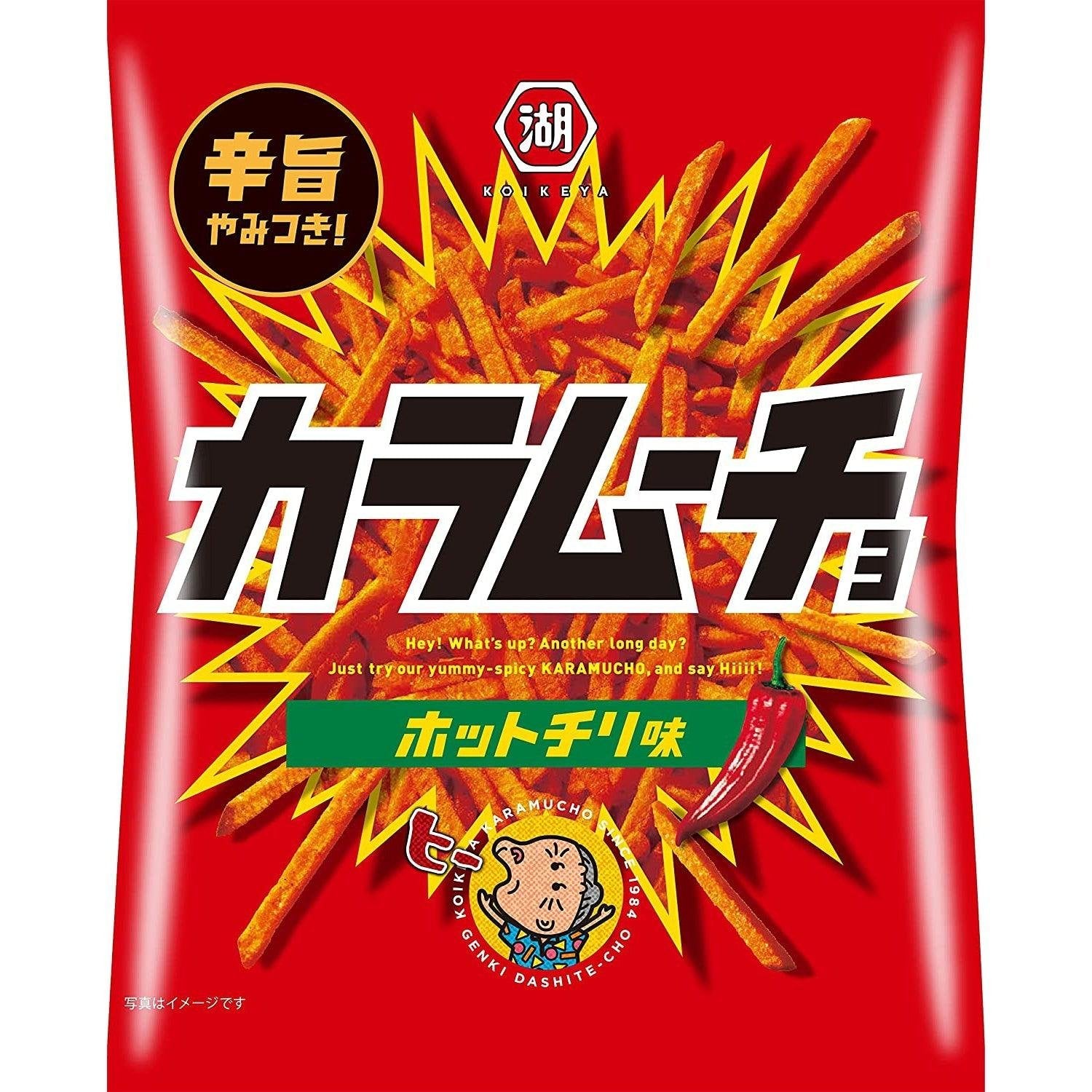 Koikeya Karamucho Hot Chili Spicy Potato Sticks 97g (Pack of 3 Bags) - YOYO JAPAN