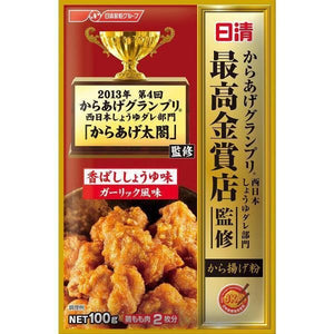 Nisshin Karaage Japanese Fried Chicken Flour Soy Sauce & Garlic 100g - YOYO JAPAN
