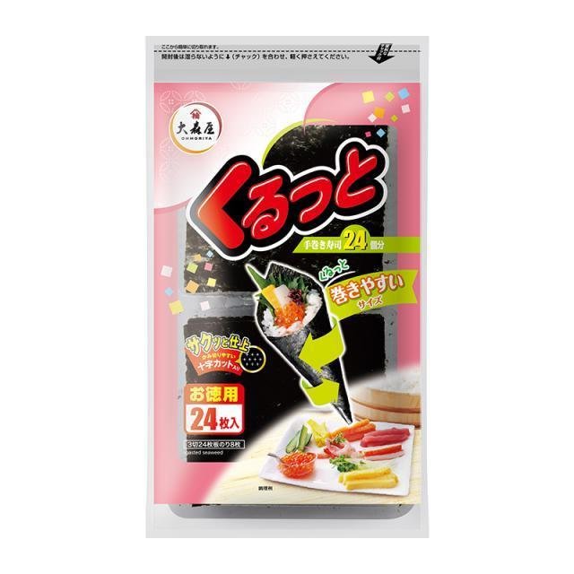 Ohmoriya Nori Seaweed for Temaki Sushi 24 Sheets - YOYO JAPAN