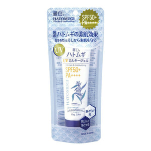Reihaku Hatomugi Job's Tears UV Milky Sunscreen Gel SPF50+ PA++++ 80g - YOYO JAPAN