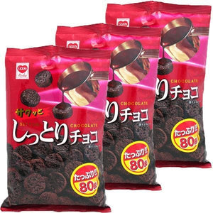 Riska Shittori Choco Chocolate Corn-Puffs Snack 80g (Pack of 3) - YOYO JAPAN