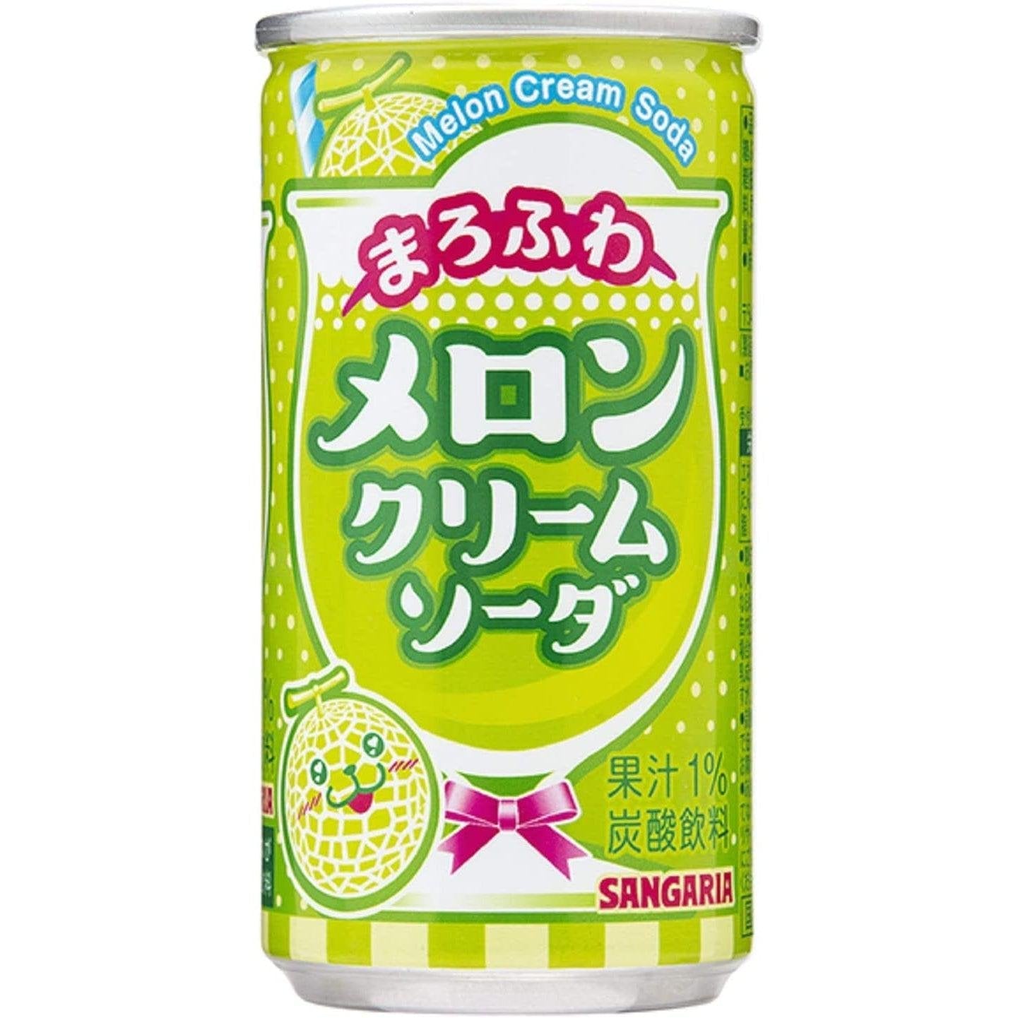 Sangaria Marofuwa Melon Cream Soda Drink 190g (Box of 30 Cans) - YOYO JAPAN