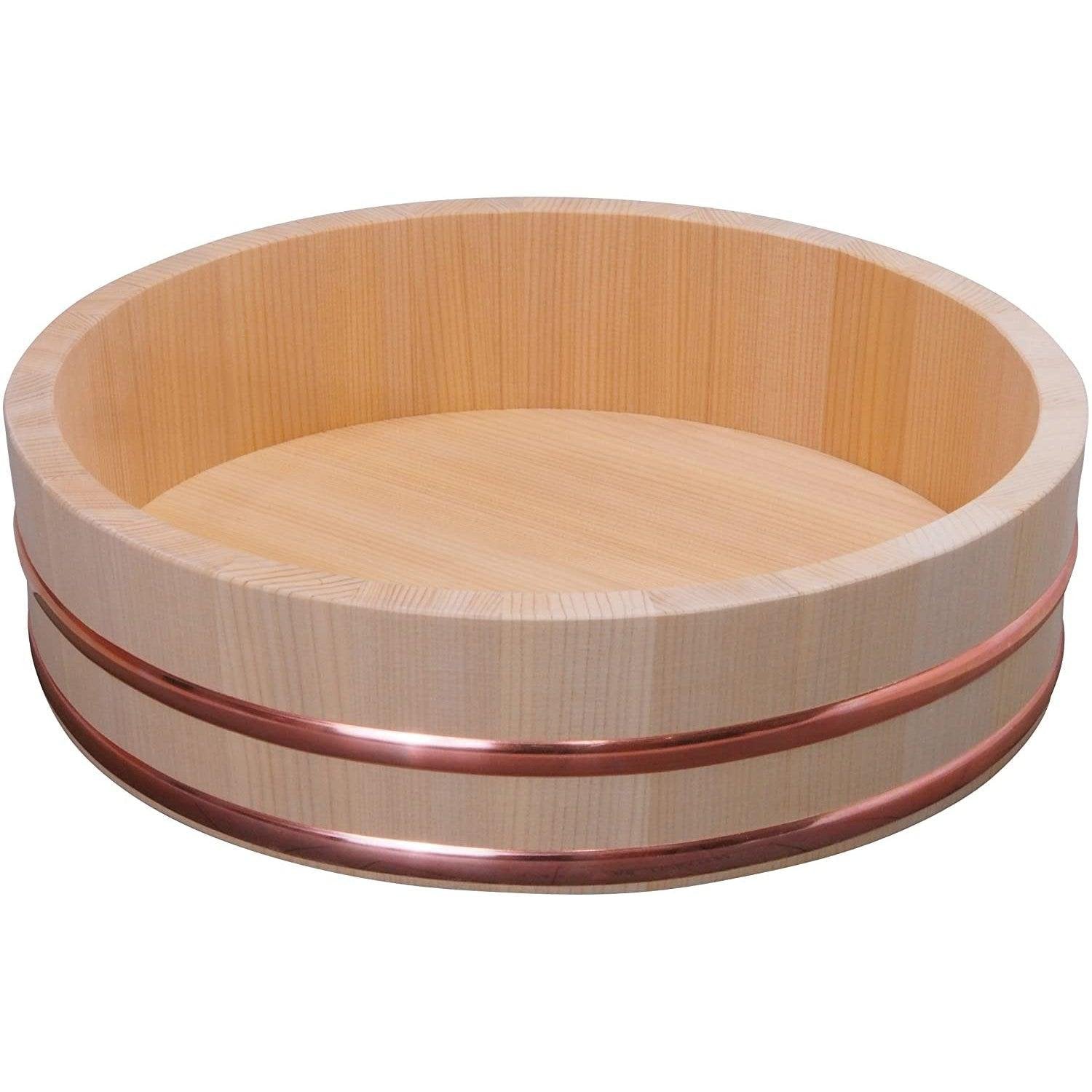 Umezawa Sawara Cypress Hangiri (Wooden Sushi Oke Bowl) 36cm - YOYO JAPAN