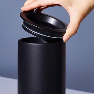 Porcelain Canister Mino Ware Coffee Canister Black C820BK - YOYO JAPAN
