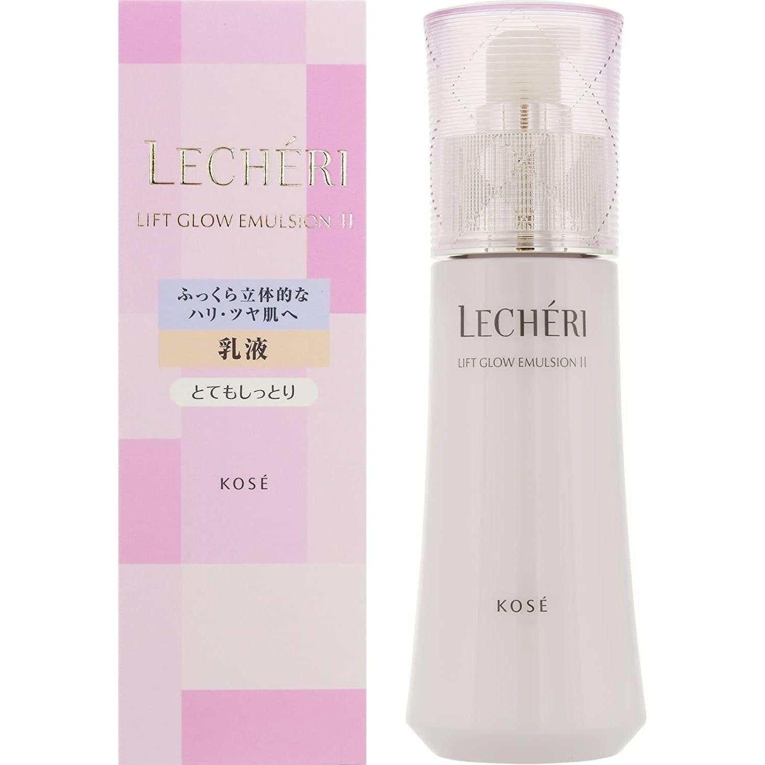 Kose Lecheri Lift Glow Emulsion Skin Glowing Face Milk 120ml - YOYO JAPAN