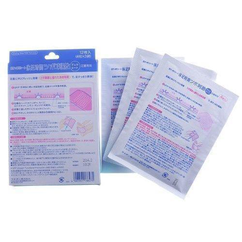 Lion Kyusoku Jikan Cooling Gel Pad for Foot 12 Sheets - YOYO JAPAN