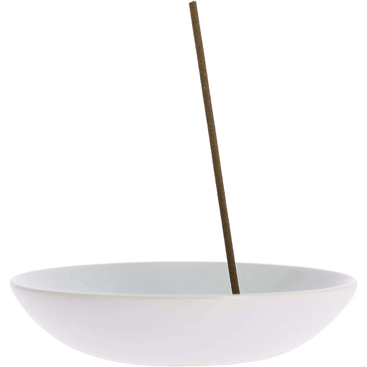 Nippon Kodo Japanese Incense Burner Kikumon Chrysanthemum (Set of Pottery Incense Plate and Incense Holder) - YOYO JAPAN